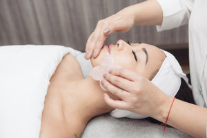 Rose Quartz Butterfly Gua Sha